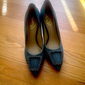 Denim pumps